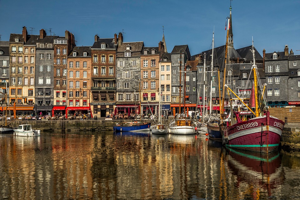 Honfleur, Tourisme, Port, Bateau, Reflet, France